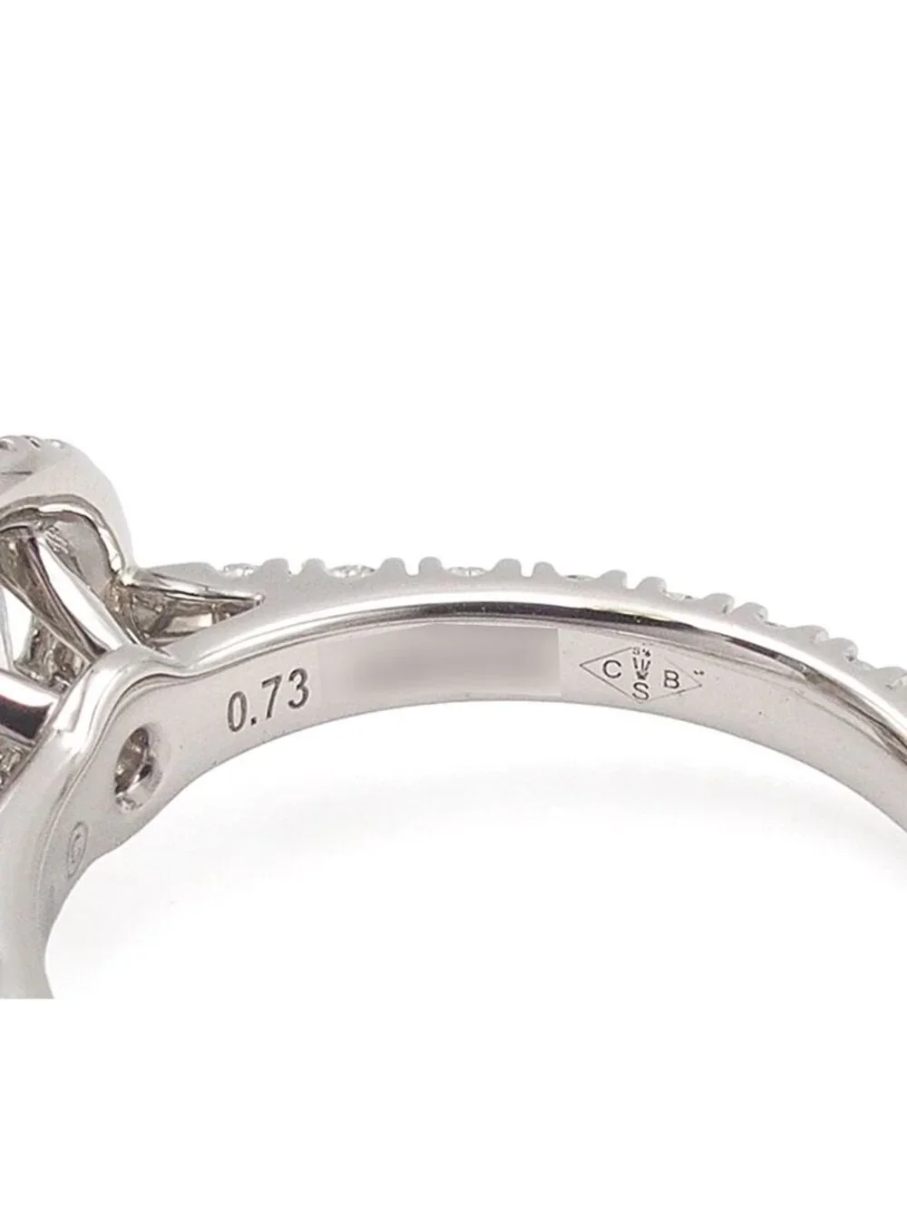 Cartier Destinee Solitaire Ring Platinum Diamond Pave 48